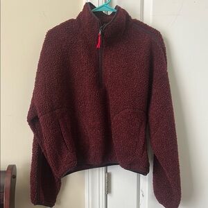 Women's Burgundy Fleece Jacket